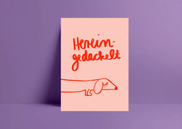 Postkarte | hereingedackelt