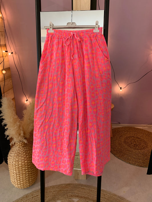 Musselin Hose | Leo fuchsia